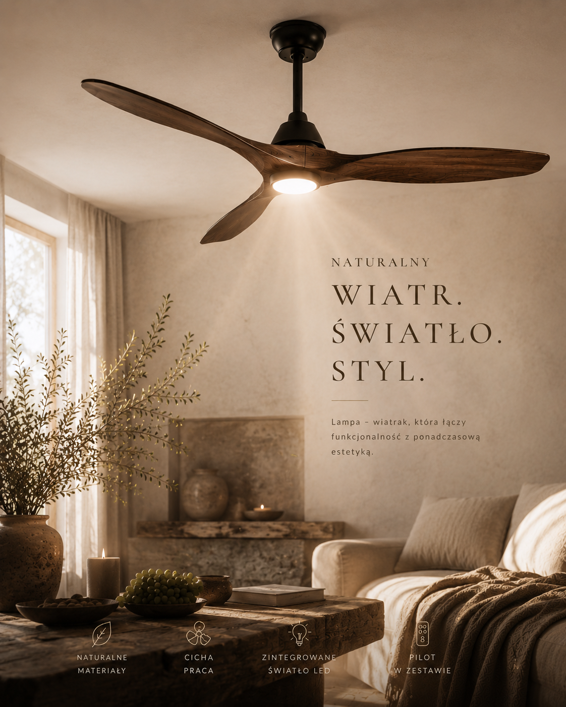 Product Stories — lampa wachlarzowa w aranżacji wnętrza premium